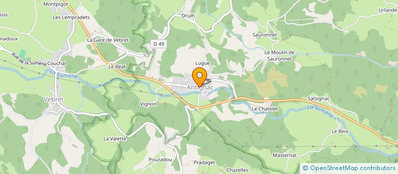 localisation de l'entreprise CHEZ MARINETTE à ANTIGNAC