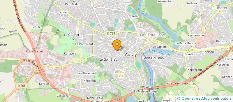localisation de l'entreprise CHEZ MARLENE à AURAY