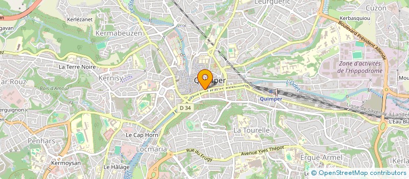 localisation de l'entreprise CHEZ MAX  QUIMPER