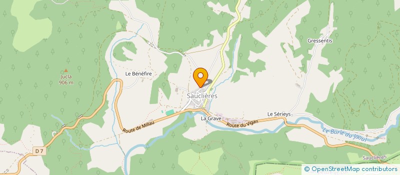 localisation de l'entreprise CHEZ MILLOU  SAUCLIERES