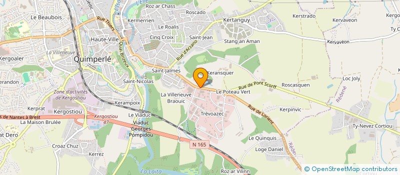 localisation de l'entreprise CHEZ MO  QUIMPERLE