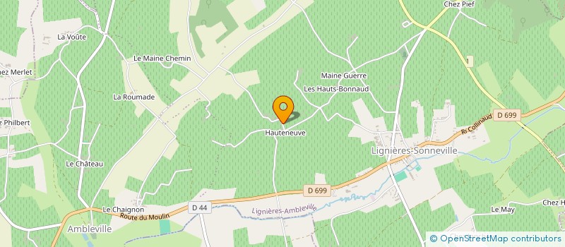 localisation de l'entreprise CHEZ MONTAGNE à LIGNIERES-AMBLEVILLE