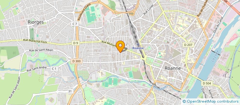 localisation de l'entreprise CHEZ NINE à ROANNE