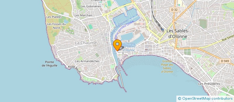localisation de l'entreprise CHEZ PAPA OURS à SABLES-D'OLONNE (LES)