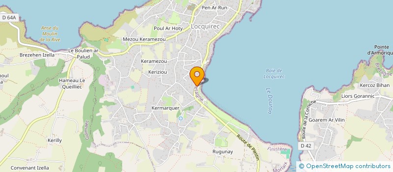 localisation de l'entreprise CHEZ PIERROT  LOCQUIREC