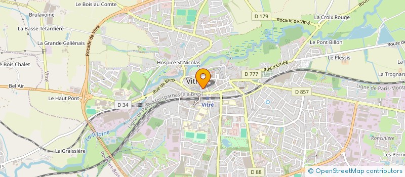 localisation de l'entreprise CHEZ POINT K  VITRE