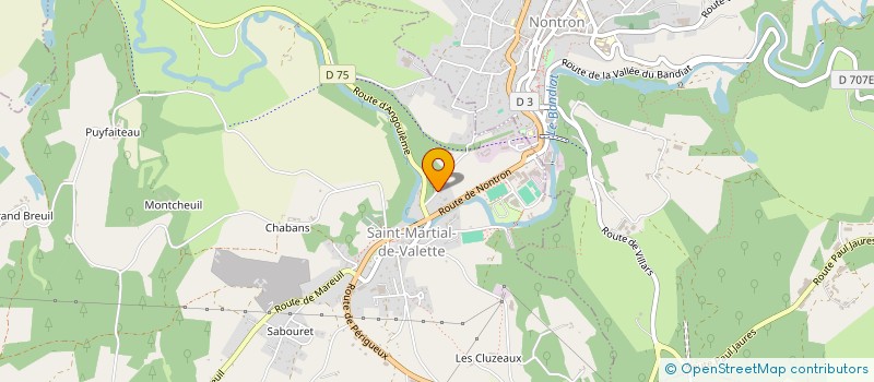 localisation de l'entreprise CHEZ POUGE  NONTRON