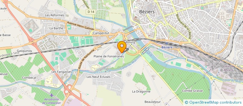 localisation de l'entreprise CHEZ ROLAND à BEZIERS
