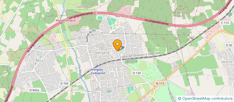 localisation de l'entreprise CHEZ SANDRINE  VERGEZE