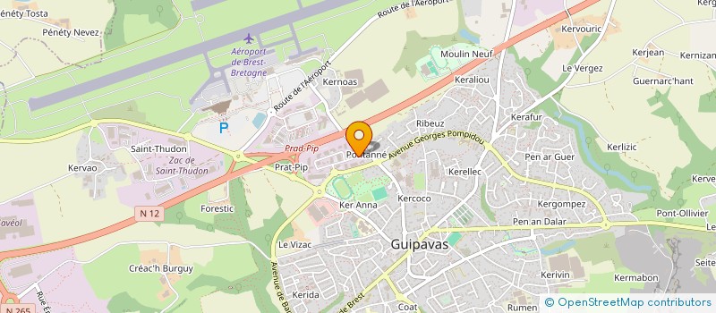 localisation de l'entreprise CHEZ STEF à GUIPAVAS