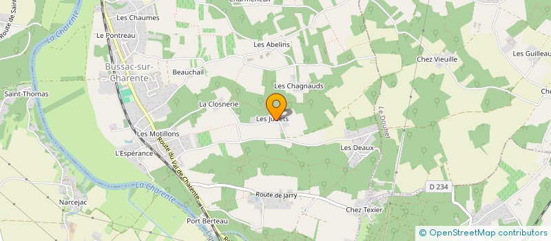 localisation de l'entreprise CHEZ TITI  BUSSAC-SUR-CHARENTE