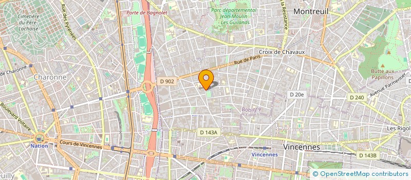 localisation de l'entreprise CHEZ VICKY à MONTREUIL