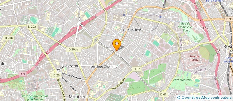 localisation de l'entreprise CHEZ YAFFA à MONTREUIL