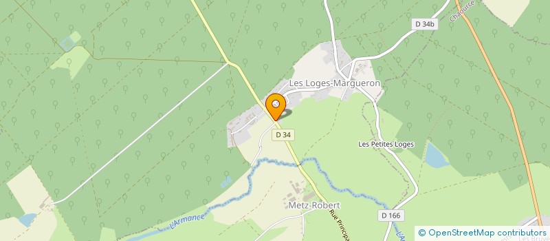 localisation de l'entreprise CHEZ YAKDAL, RETRAITE EQUINE, REFUGE CHEVAUX  LES LOGES-MARGUERON