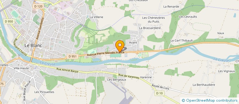 localisation de l'entreprise CHEZEAU FRERES SARL à LE BLANC