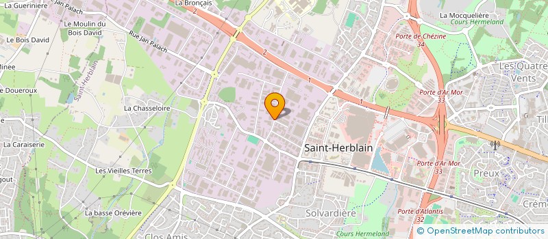 localisation de l'entreprise CHEZINE BATIMENT à SAINT-HERBLAIN