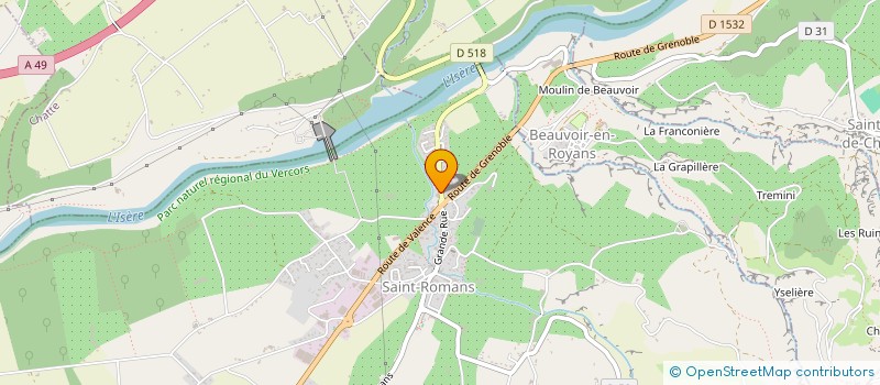 localisation de l'entreprise CHEZL'FRED  SAINT-ROMANS