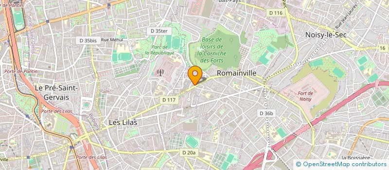 localisation de l'entreprise CHG à ROMAINVILLE
