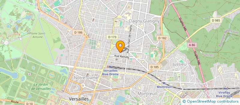 localisation de l'entreprise CHGE à VERSAILLES