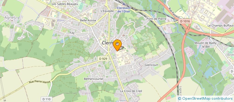 localisation de l'entreprise CHI EPSM DE L'OISE- SITE DE CLERMONT à CLERMONT
