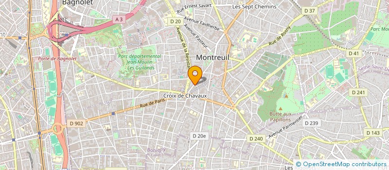 localisation de l'entreprise CHIC BEAUTY à MONTREUIL