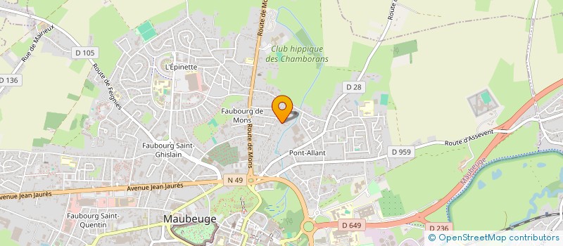 localisation de l'entreprise CHIC&CO  MAUBEUGE