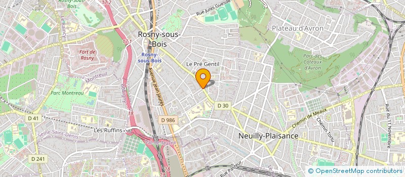 localisation de l'entreprise CHIC COIFFURE à ROSNY-SOUS-BOIS