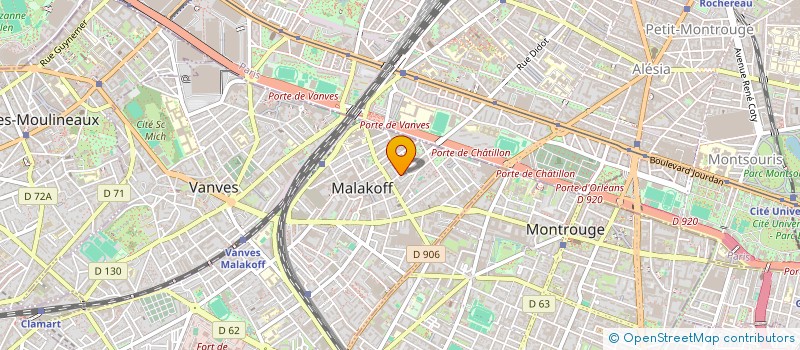 localisation de l'entreprise CHICK'BULLES  MALAKOFF