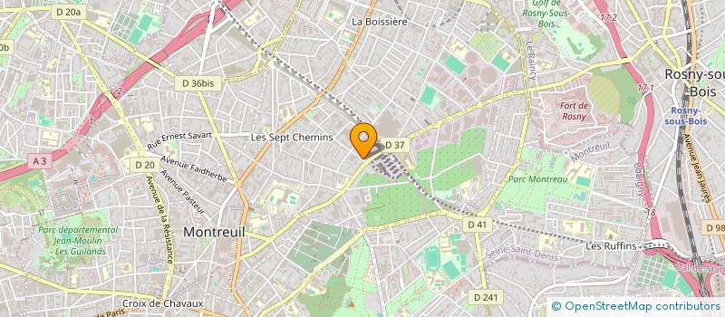 localisation de l'entreprise CHICKS  MONTREUIL