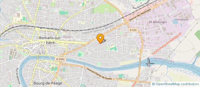 localisation de l'entreprise CHICOCCAS à ROMANS-SUR-ISERE