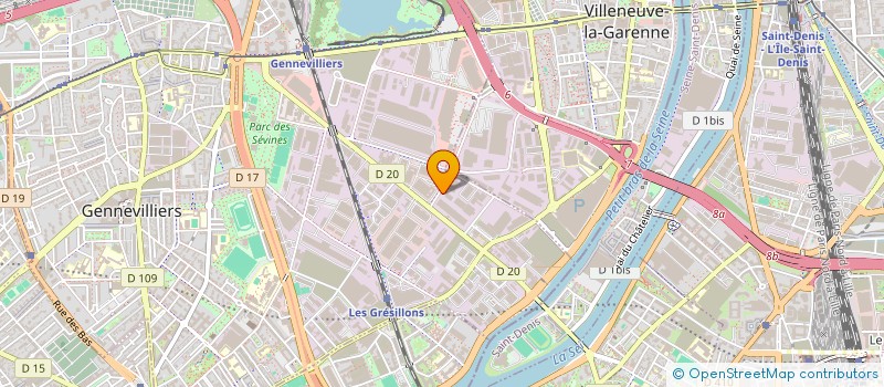 localisation de l'entreprise CHILLY INVEST à GENNEVILLIERS