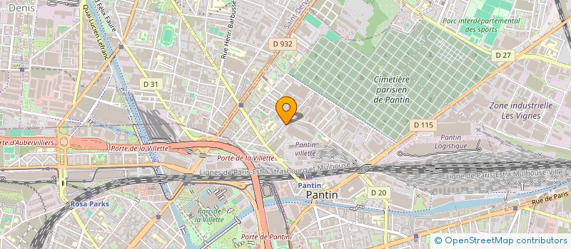 localisation de l'entreprise CHIMERA SARL  PANTIN