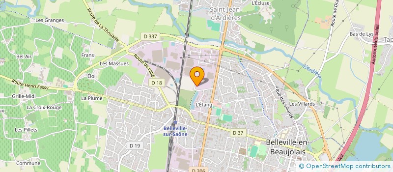 localisation de l'entreprise CHIMIE CENTRE FRANCE  BELLEVILLE-EN-BEAUJOLAIS