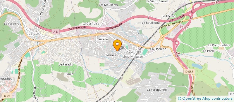localisation de l'entreprise CHIMIE GENERALE BATIMENT à LE CANNET-DES-MAURES