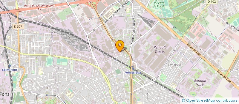 localisation de l'entreprise CHIMIOTECHNIC SA à VENISSIEUX