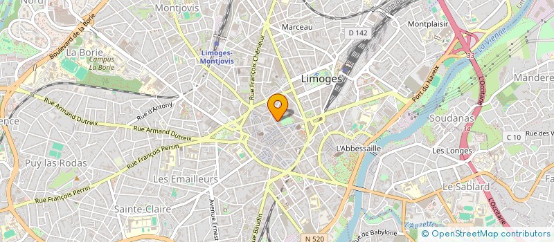 localisation de l'entreprise CHIMIX à LIMOGES