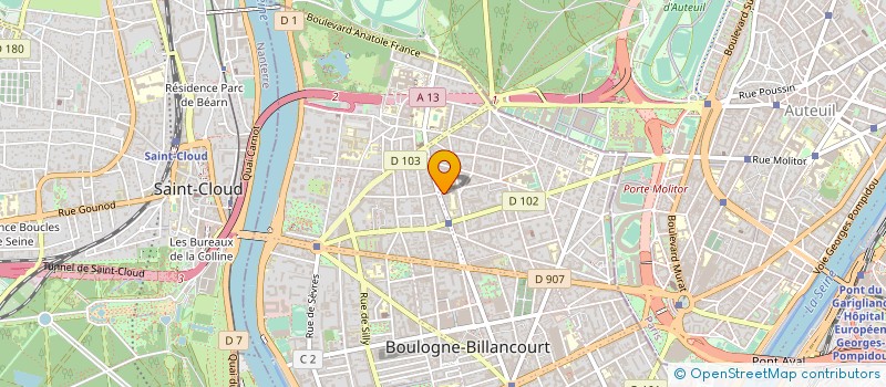 localisation de l'entreprise CHINE EXPRESS à BOULOGNE-BILLANCOURT