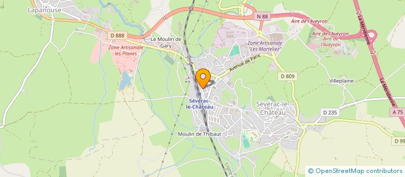 localisation de l'entreprise CHIQUET MILLENIUM  SEVERAC D'AVEYRON