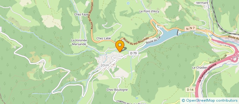 localisation de l'entreprise CHIRAT AMENAGEMENTS à JOUX