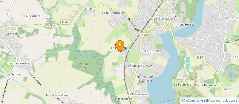 localisation de l'entreprise CHIRON JARDINAGE SERVICES à SUCE-SUR-ERDRE