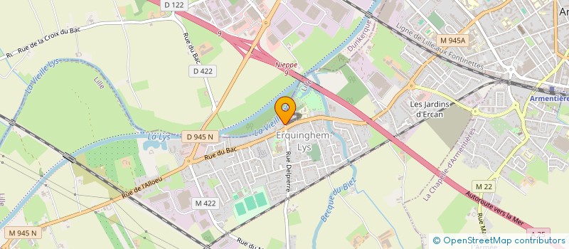 localisation de l'entreprise CHIROUTER J MARIE & THIERRY  ERQUINGHEM-LYS