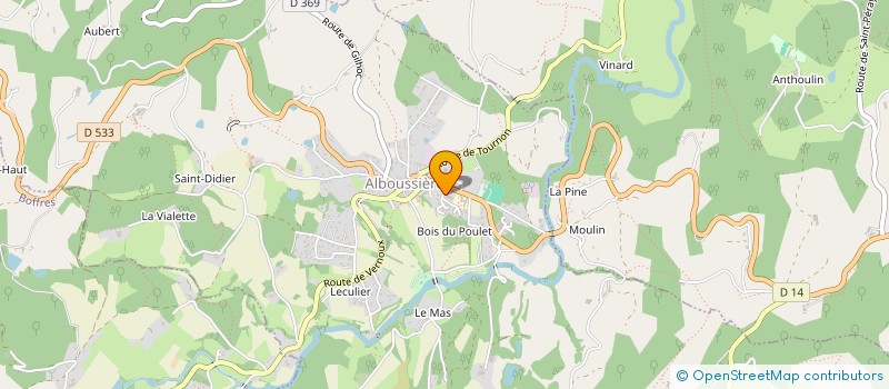 localisation de l'entreprise CHIROUX  ALBOUSSIERE