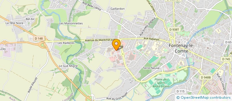 localisation de l'entreprise CHIRURGIE ORTHOPEDIQUE SUD 85 à FONTENAY-LE-COMTE