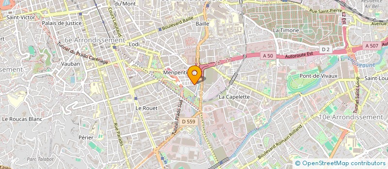 localisation de l'entreprise CHIRURGIENS DENTISTES COUCHAT ET ASSOCIE à MARSEILLE