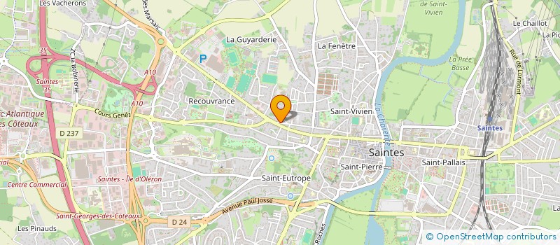 localisation de l'entreprise CHIRURGIENS ORTHOPEDISTES ASSOCIES  SAINTES