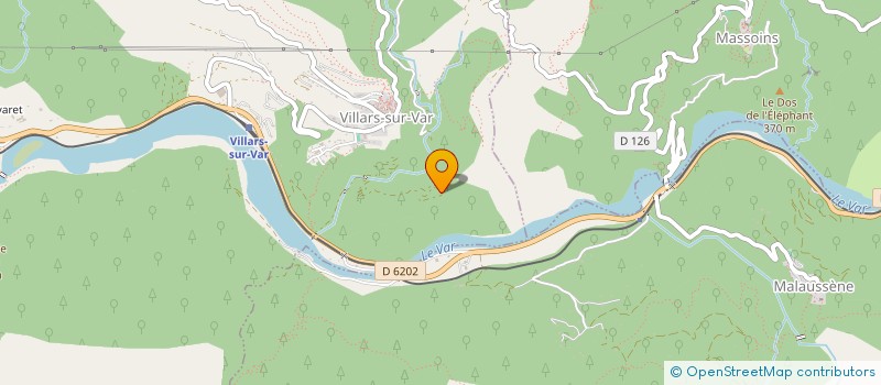 localisation de l'entreprise CHIVAL - YOGA, PERMACULTURE ET ANIMAUX  VILLARS-SUR-VAR