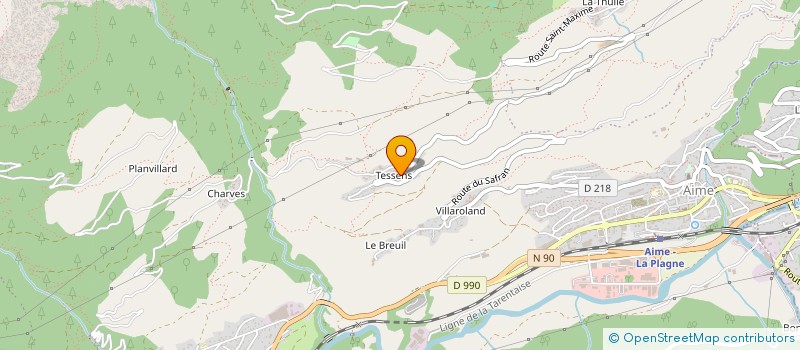 localisation de l'entreprise CHLOE HUMBERT & BORIS FAIVRE  AIME-LA-PLAGNE