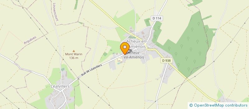 localisation de l'entreprise CHLOFIANE à ACHEUX-EN-AMIENOIS