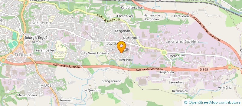 localisation de l'entreprise CHLT  QUIMPER