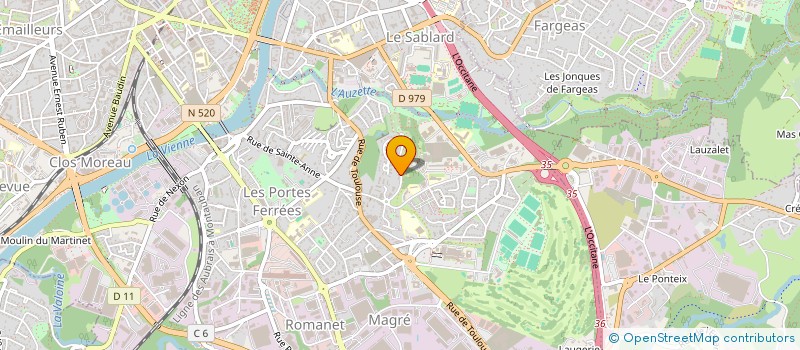 localisation de l'entreprise CHM à LIMOGES